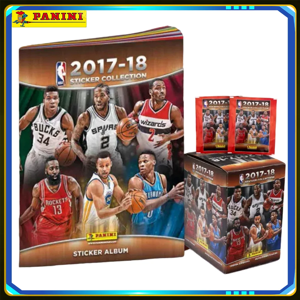Official Panini 2017‑18 NBA Season Shiny Foil Limited‑Rarity Player Stickers Basketball Hobby Collectible Sticker Packs