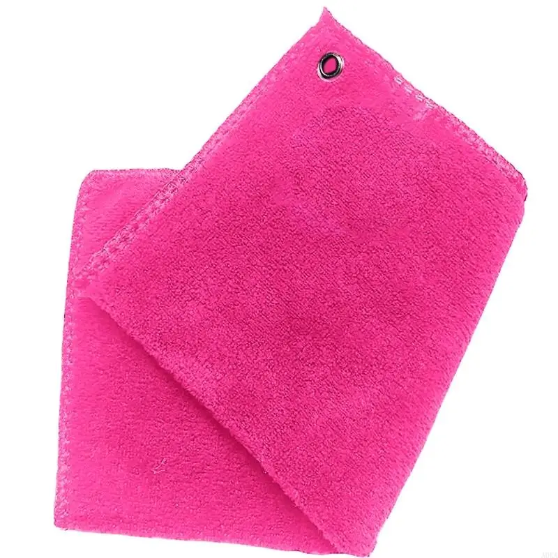 A0KA Multi Purpose Golf Towel Wet and Dry Cleaning Cloth for Golfers Hook Attachment