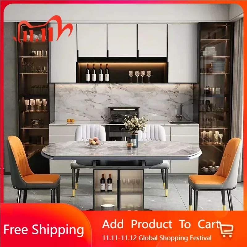 Tavolo da pranzo di lusso con copertura rettangolare Mobili industriali Conjuntos De Sala De Jantar