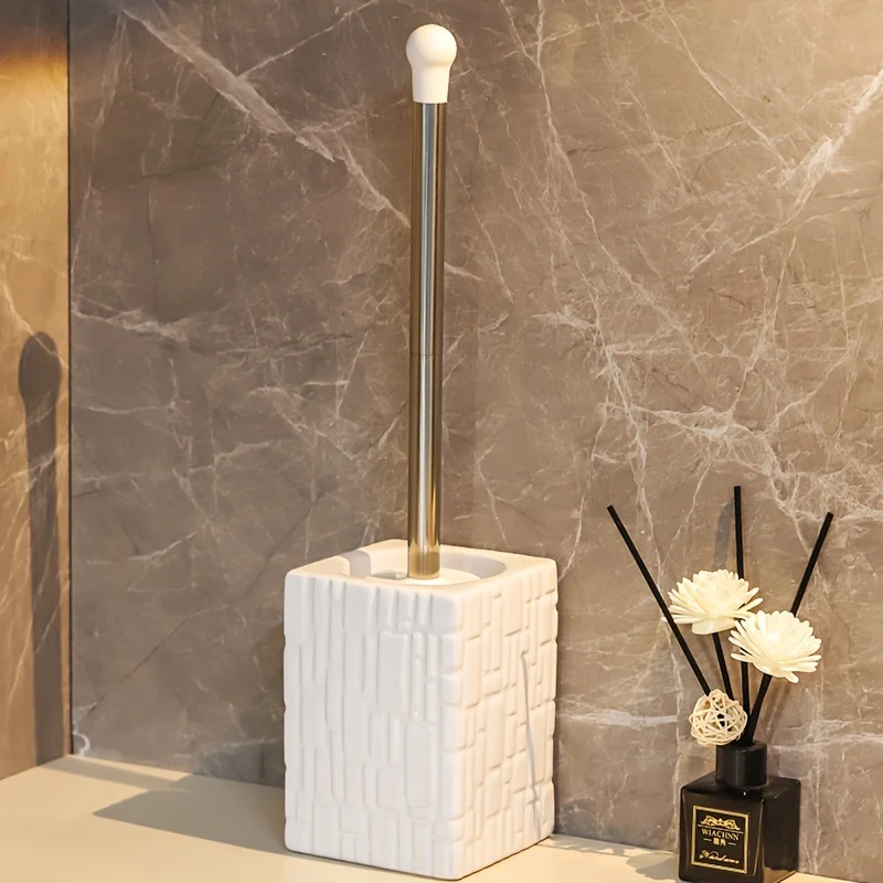 Nordic Ceramic Toilet Brush Cleaning Supplies Long Handle No Dead Angles Toilet Brush Bathroom Accessories Household Items