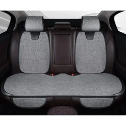 Car Seat Cover Summer Flax Seat Cushion Anti Slip Universal Front Chair Seat Breathable Pad for Vehicle Auto Car Seat Protector