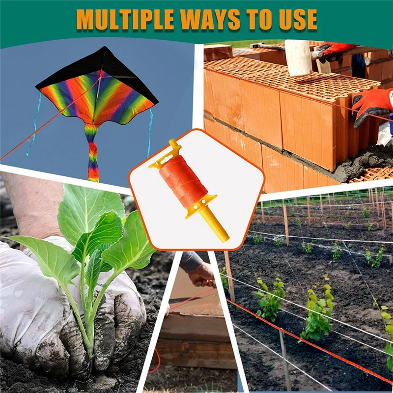 

【B07R】Length Nylon Twine 600 Ft, Mason Line With Handle, Reloadable Line Reel 18 Braided Nylon String For Gardening