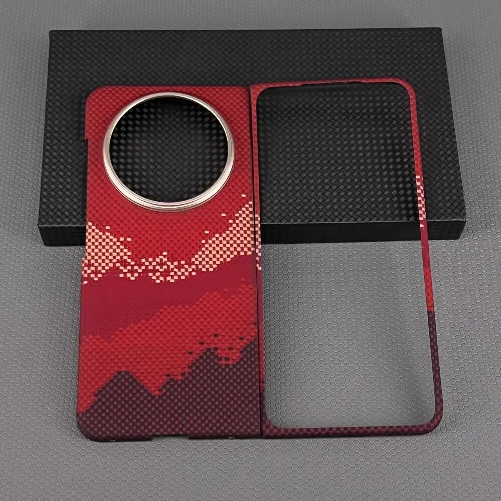 Case for Vivo X Fold 6 100% Kevlar Genuine Aramid Fiber Ultra Thin Carbon Fiber Texture Magnetic Shockproof Protective Cover