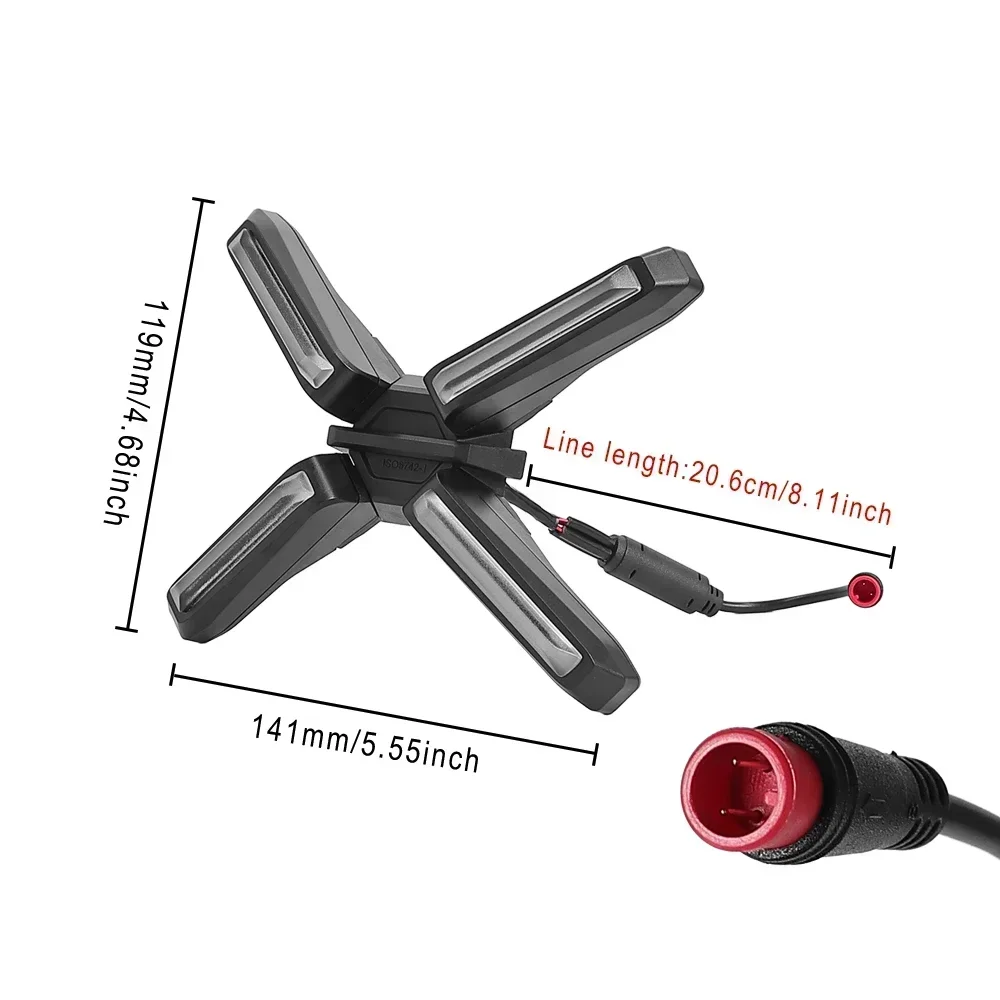 Phare avant Super lumineux 4W pour Scooter électrique Segway Ninebot ZT3 ZT3 Pro, pièces de feu avant en forme de X