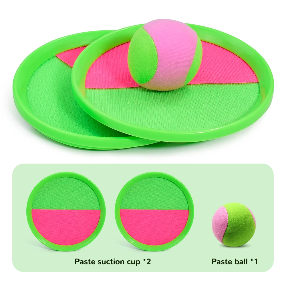 Kids Sucker Sticky Ball Toy Outdoor Sports Catch Ball Game Set Throw And Catch Parent-Child Interactive Outdoor Toys