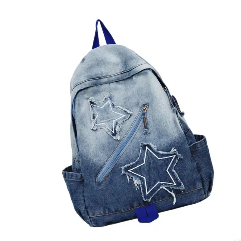 2026 New Star Denims Backpacks Casual Jeans Laptop Backpacks Travel Daypack Rucksack