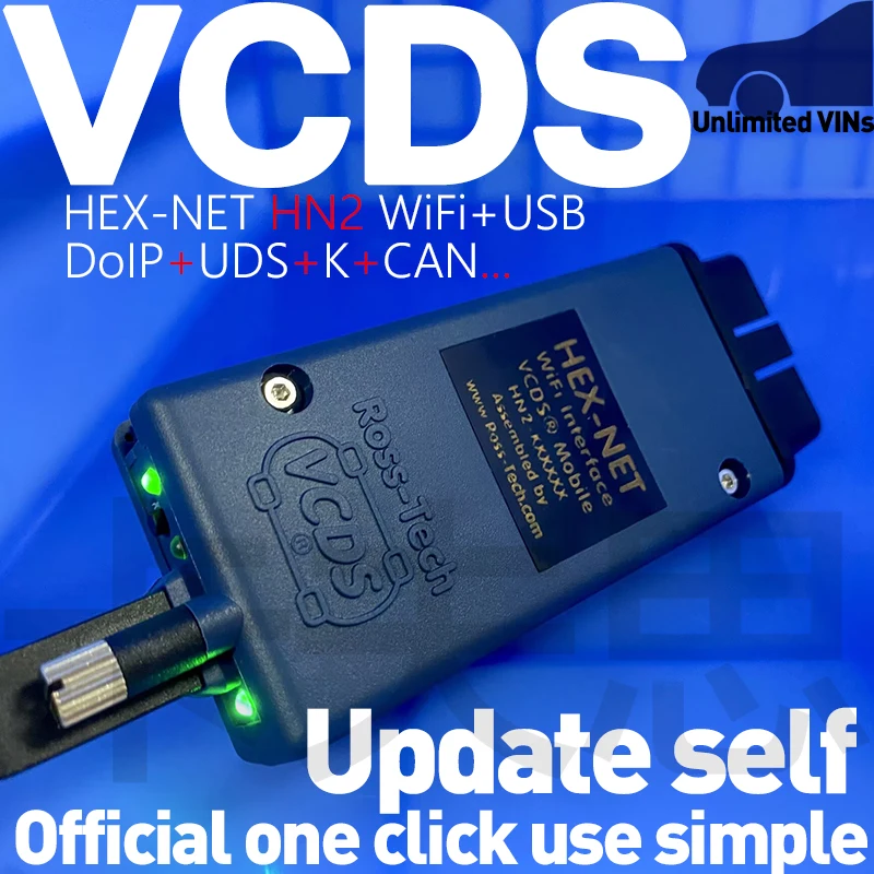 VCDS Update Self HEX-WiFi VAG COM VW-AUDi OBDII Scanner Diagnostic Tools VAGNET VAG-wifi Full Functions Simple More Real V2 Kits