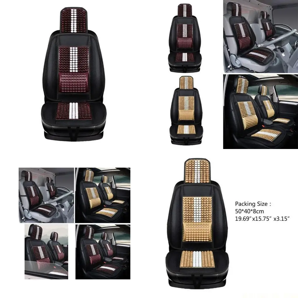 

J0MA Универсальный летний крутой деревянный автомобиль из бисера для массажного коврика на подушке сиденья