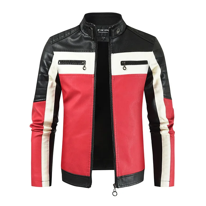

Autumn and Winter Casual Fashion Versatile New Large Size Men's Jacket Casual Leather Jacket Men's Large Size Coat