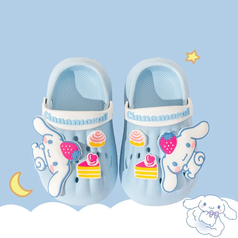 Kawaii Kuromi Cinnamoroll Slippers Girls Accessories Shoes Hello Kittys My Melody Kids Cartoon Indoor Outdoor Sandals Non Slip