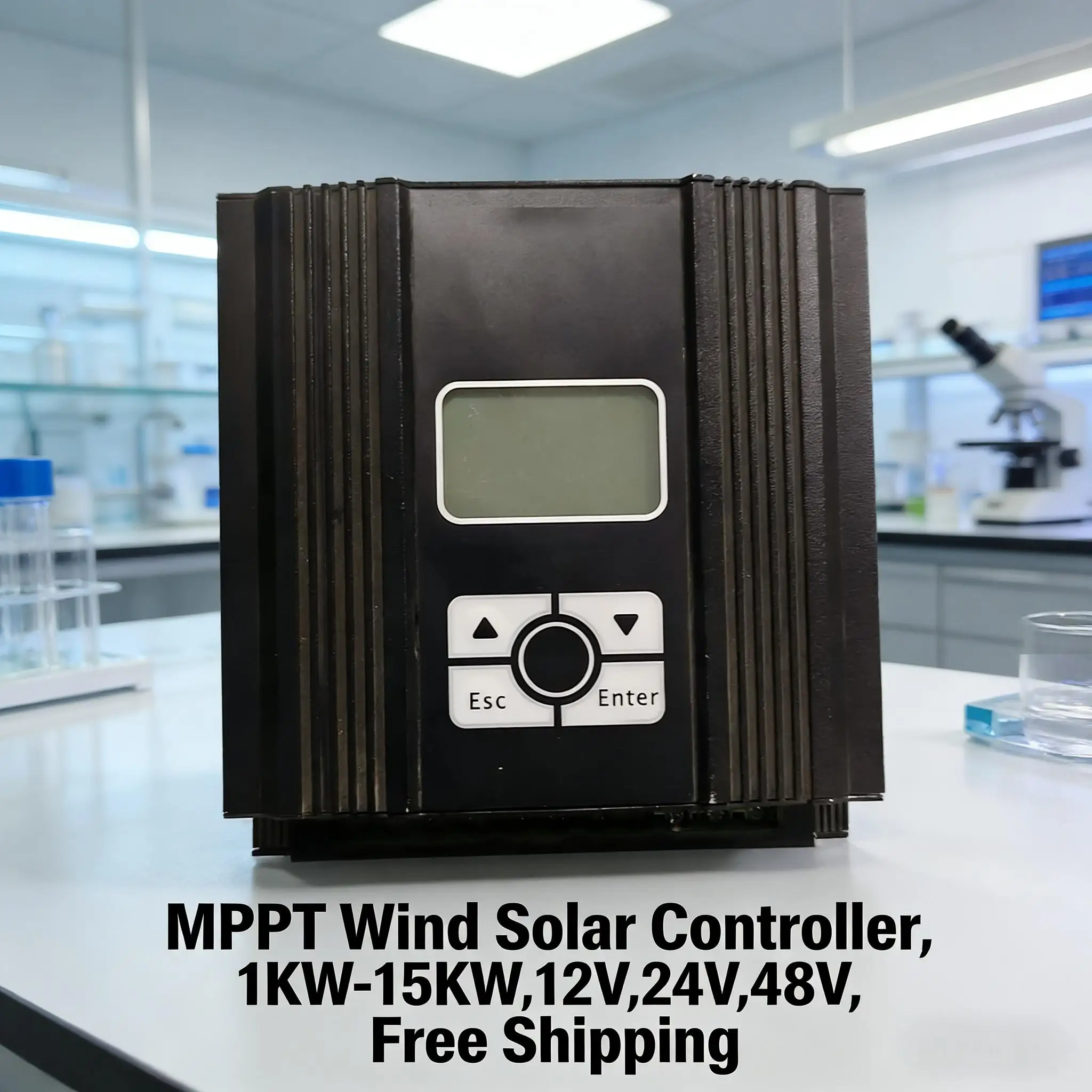 10KW 12V/24V/48V Auto MPPT Wind Solar Hybrid Controller, Dual Input Management, Overcharge/Overload/Lightning Protection IP67