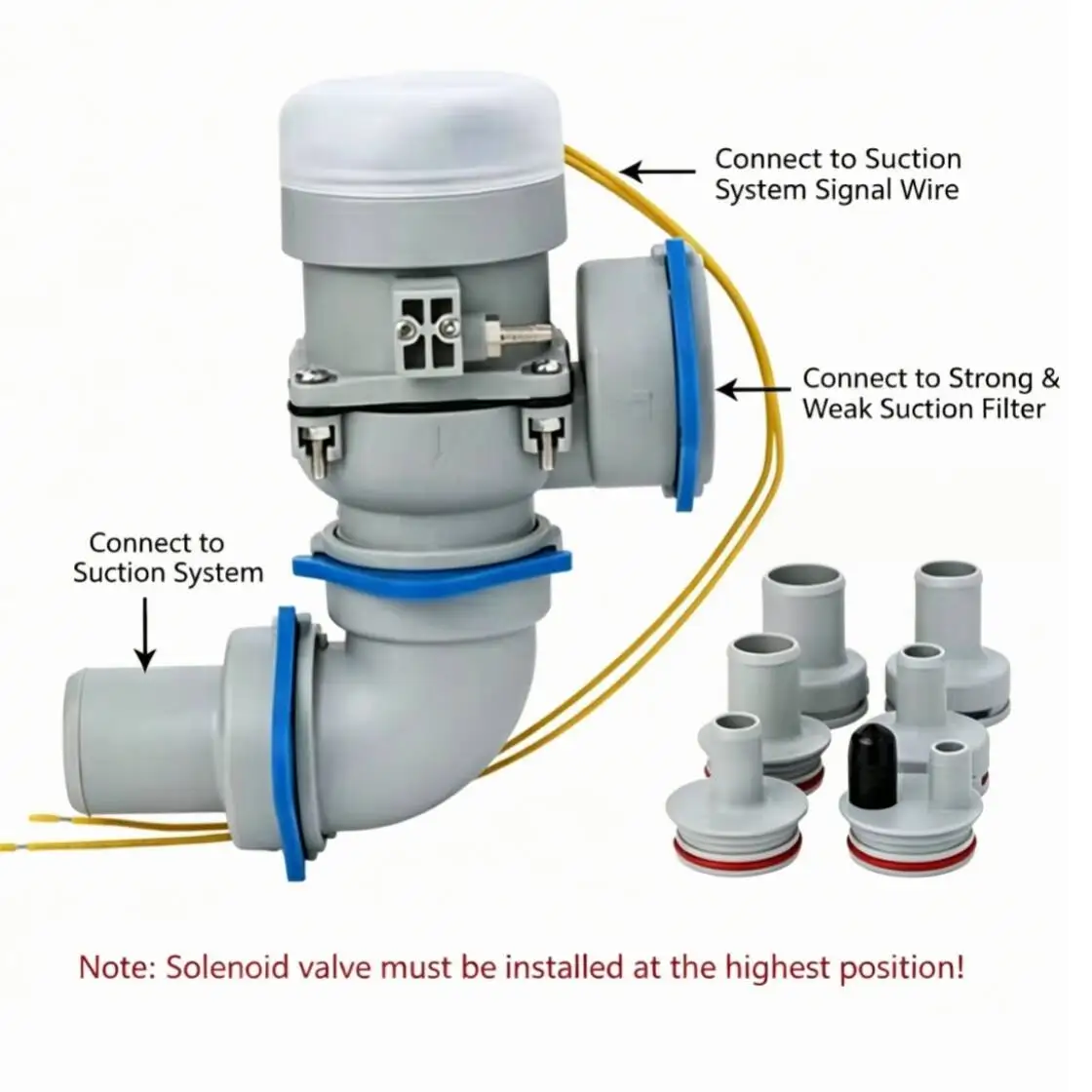 18/20mm Dental Pneumatic Selector Valve Dental Chair Suction Negative Pressure Pump Aspiration System Spare Parts