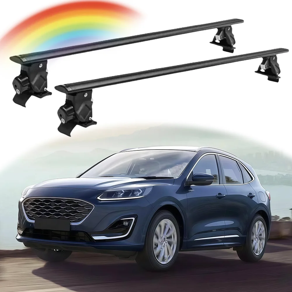 

Without Roof Rail Rack Lockable Cross Bar Crossbar Fits for Ford Escape 2020-2024 2025 Rooftop Cargo Carrier Luggage Rack
