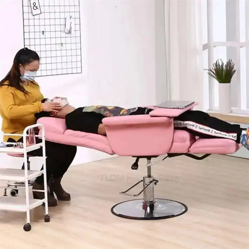 كرسي الوشم رمش تمديد مانيكير الهيدروليكية رفع كرسي التجميل الحديث كرسي أريكة مريح شقة مستلق كراسي الحلاق