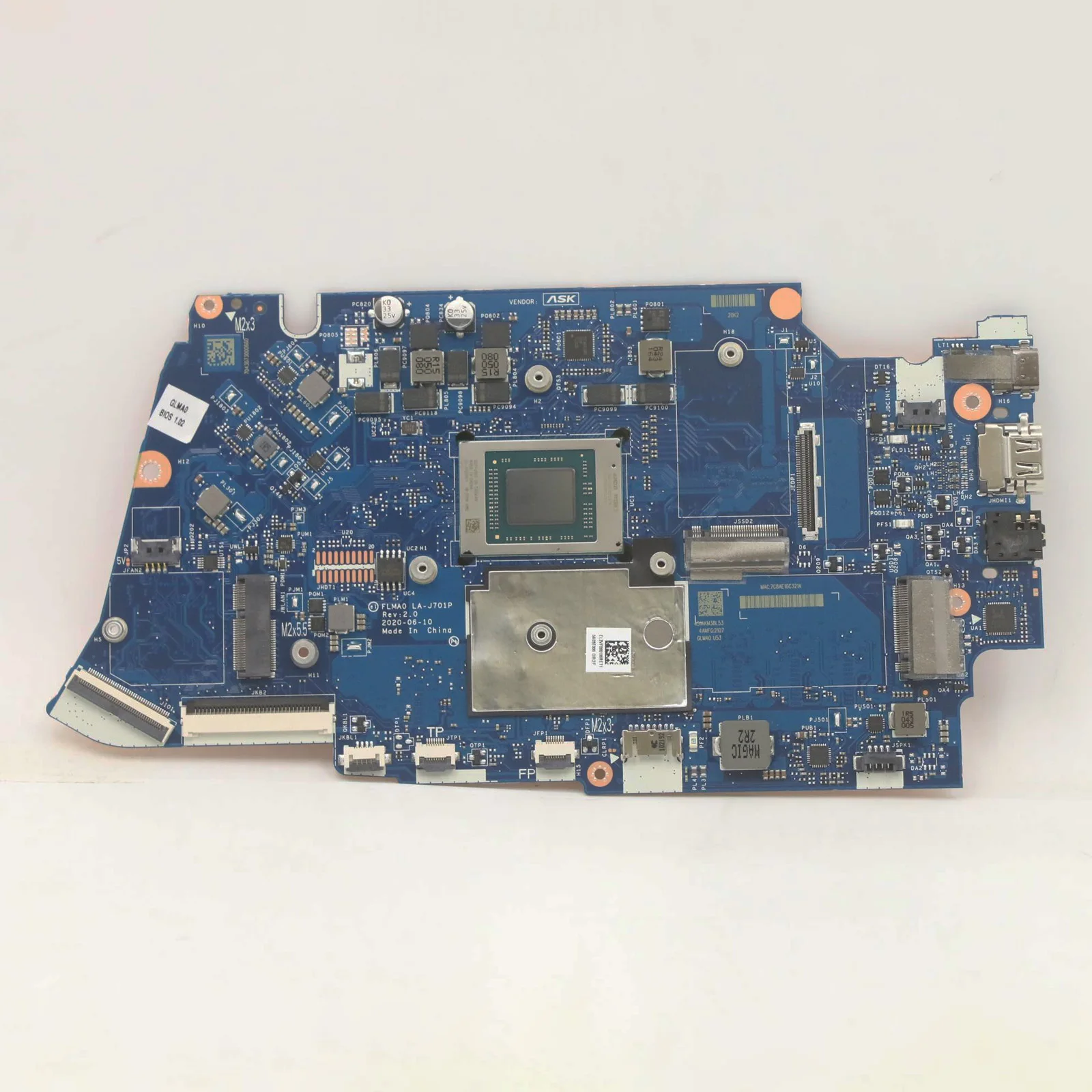 LA-J701P Mainboard For Lenovo IdeaPad 5-14ARE05 81YM R3-4300U R5-4600U R7-4800U 8GB 16GB RAM Laptop Replacement Motherboard