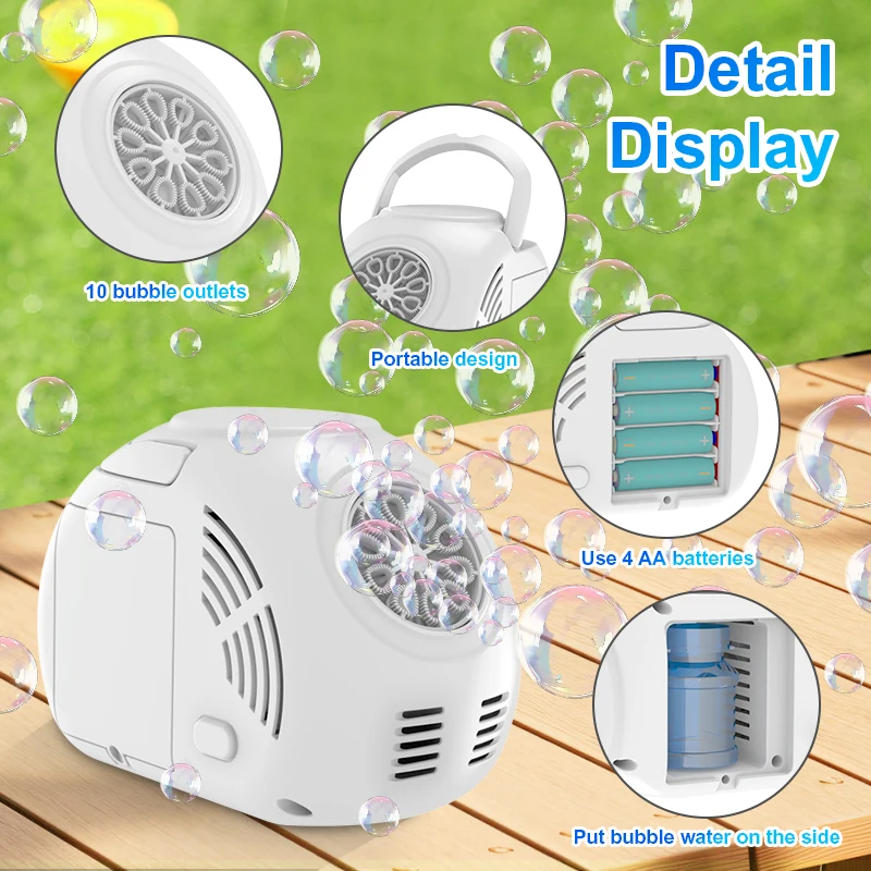 Com 50ml bolha de água das crianças handheld máquina bolha brinquedo do jardim de infância presente interativo bolha brinquedo presente