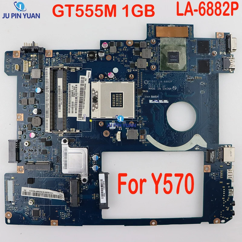 For Lenovo Y570 laptop Motherboard Mainboard PIQY1 LA-6882P Motherboard Rev:2.0 with GeForce GT555M 1GB graphics card Mainboard