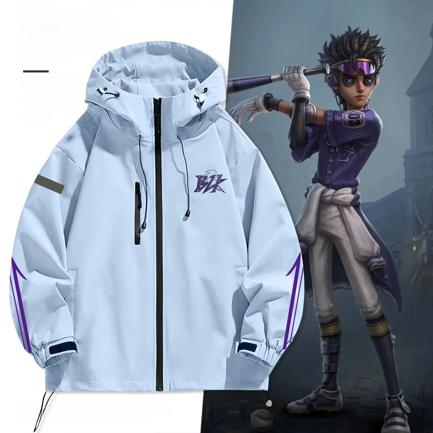 

Fifth Personali Baseball Player Casual Jaet Outerwear Rainbow are Intentional Leisure Coat Polyester Fiber Long Sve ...