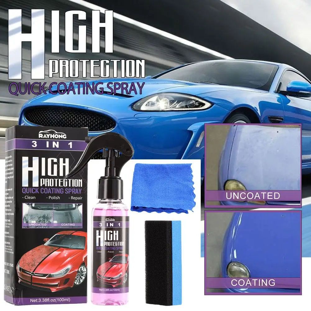 

3 in 1 High Protection Ceramic Car Wash Fortify Quick Coat Polish Sealer Spray Car Nano Ceramic Coating Polishing Spraying Wax