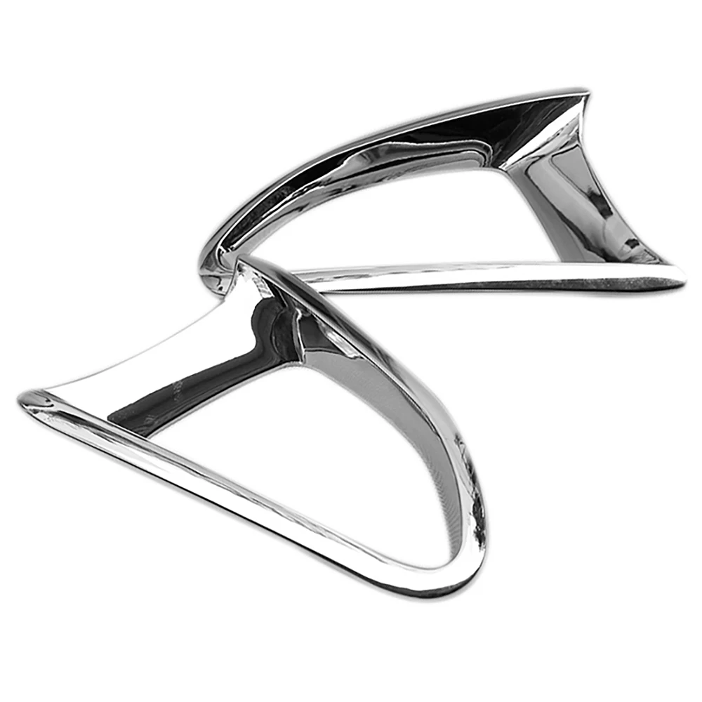 ABS Chrome Rear Bumper Fog Light Lamp Frame Cover Trim for Mazda 2 Demio DJ Hatchback 2015-2019