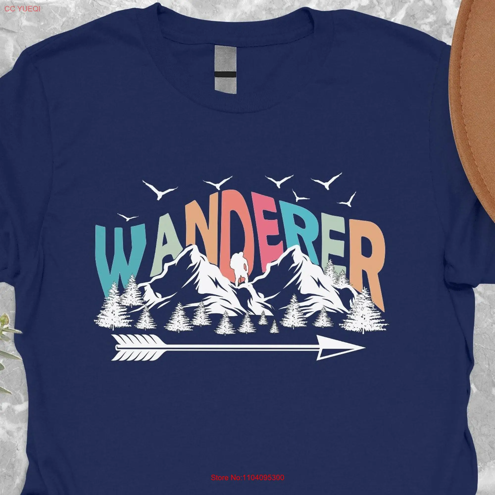 Wanderer T shirt Hike Mountain SweaT Camping Adventure WanderlusT Outdoors Nature long or short sleeves