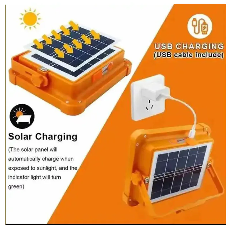 Solar Powered Led Emergency Light with Remote Control Solar Flood Light Garden