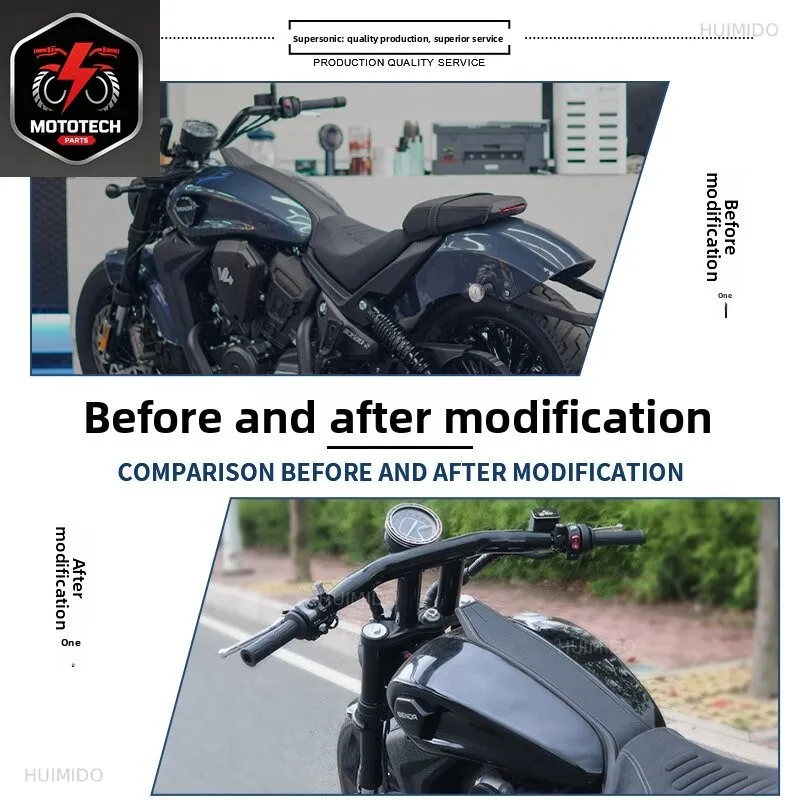 Applicable to Benda Black Flag 500 modified handlebar, Benda 500 beach handle, American retro high handle direction handle