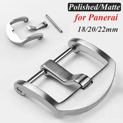 Watch Band Metal Buckle for Panerai 18mm 20mm 22mm Strap Solid Button Stainless Steel Matte Polished Clasp Metal Pin Buckles