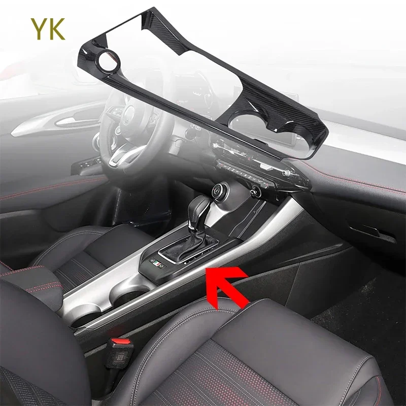 For Alfa Romeo Tonale 2024 Interior Car Accessories Real Carbon Fiber Car Center Console Gear Shift Panel Decorative Frame Cover