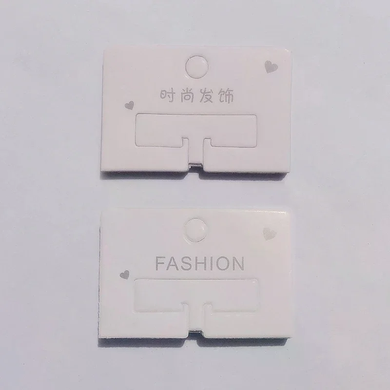 50Pcs Simple Hair Clip Packaging Paper Cards Fashion Hair Accessories Display Cards Hair Clip Cardboard Hairpin Tags Holders