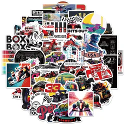 50pcs F1 Formula One Stationery Luggage Notes Waterproof Sticker