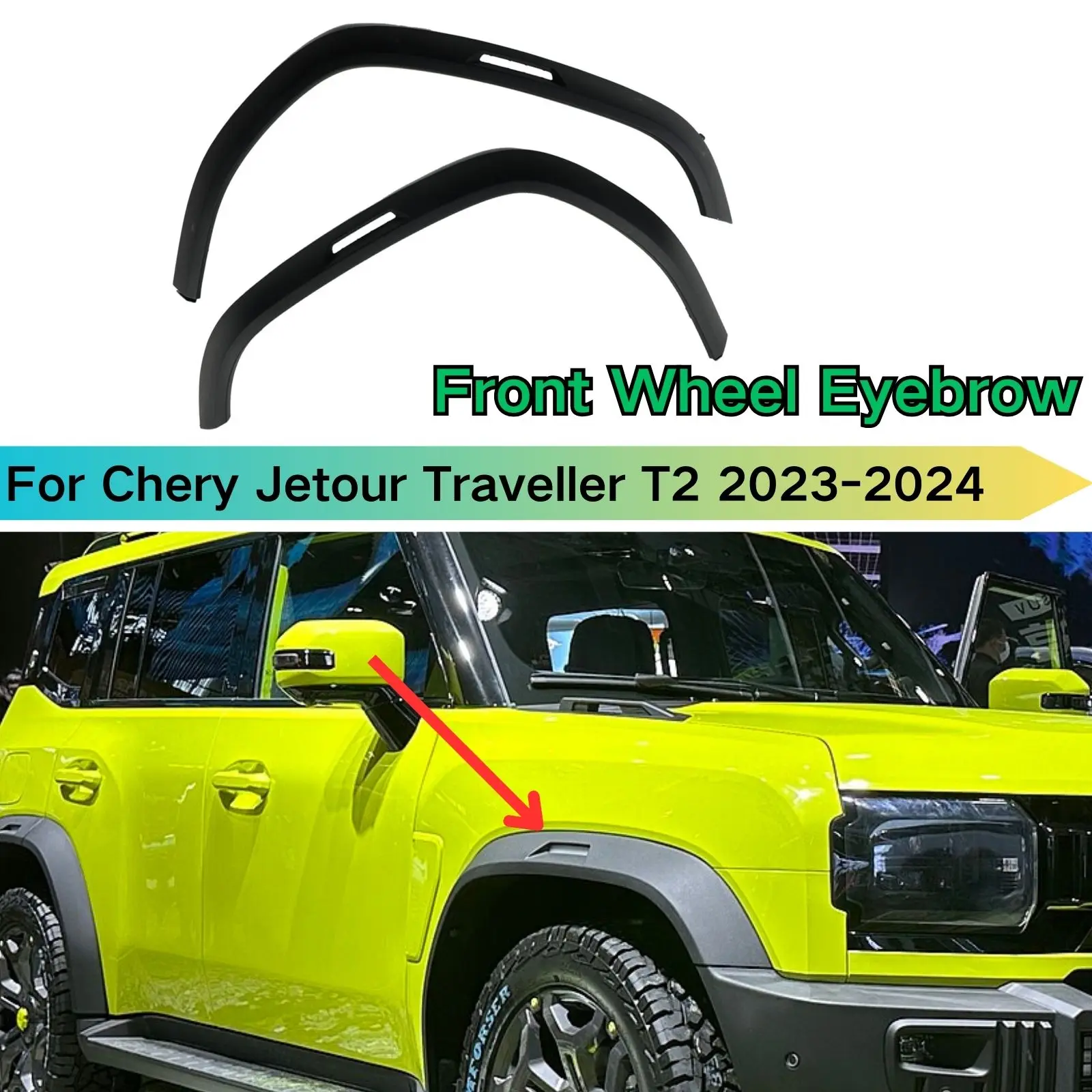 Front Wheel Eyebrow For Chery Jetour Traveller T2 2023-2024 Body Kit  Left Right  Car Accessories Modified Scratch Resistant