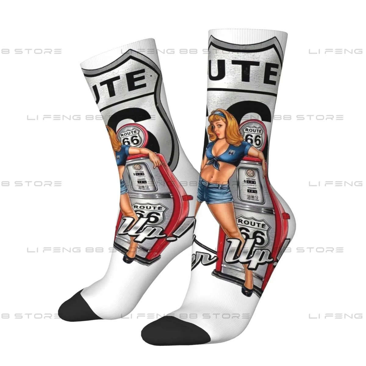 

Route 66 Route 66 US Unisex Winter Socks Windproof Happy Socks Street Style Crazy Sock