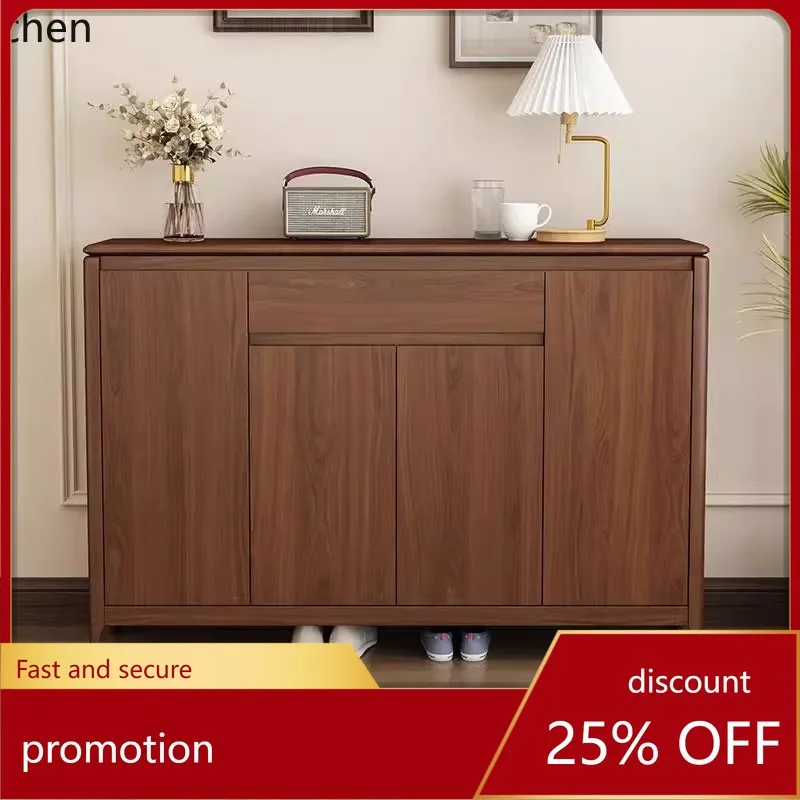 

CZ Shoe Cabinet for Home Entrance, Integrated Wall-Mounted Storage Cabinet, Indoor Entryway Solid Wood Frame