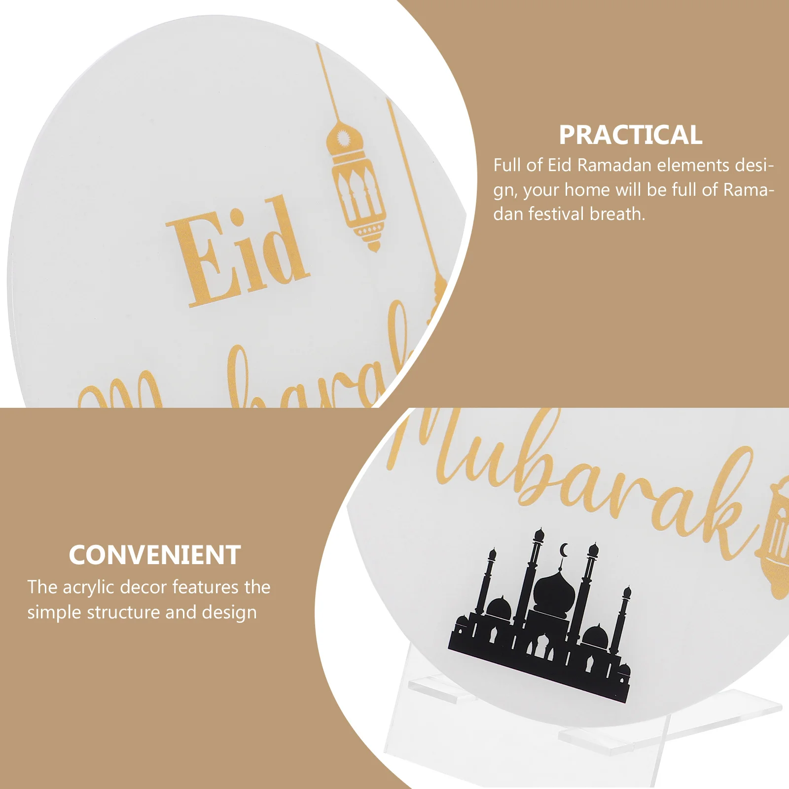 Acrylic Tabletop Eid Mubarak Ramadan Ornament Home Party Decor Eid Home Decor Indoor Indoor Outdoor Festival Centerpiece