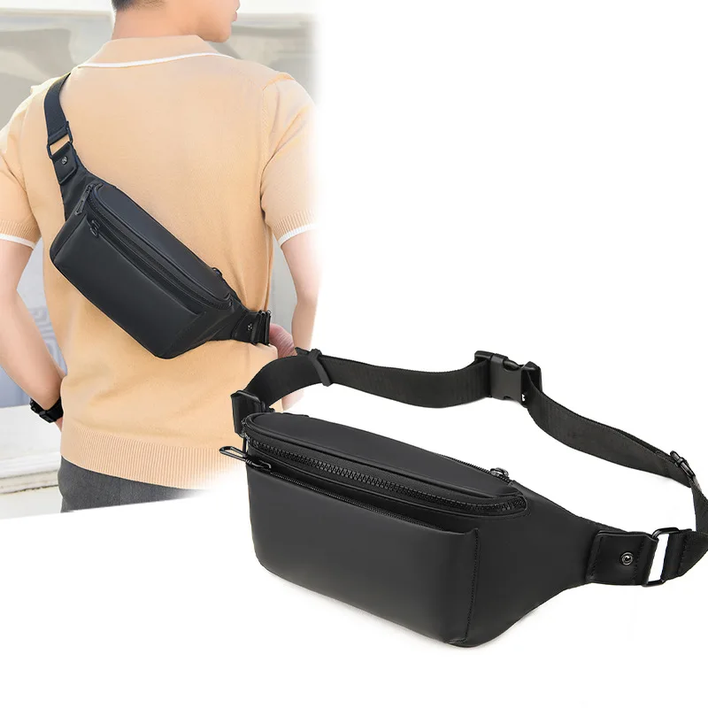

New Fashionable Men's Waist Bag, Casual Outdoor Sports Chest Bag, Large-capacity Waterproof and Wear-resistant Crossbody Bag
