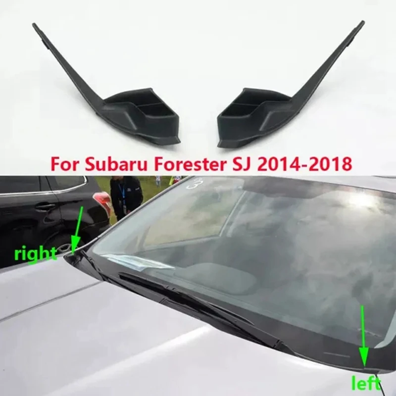 2 PCS Front Spoiler Windshield Wiper Cover 91423-SG010 91423-SG000 Black Plastic For Subaru Forester 13-18 Side Seal Cowl Panel