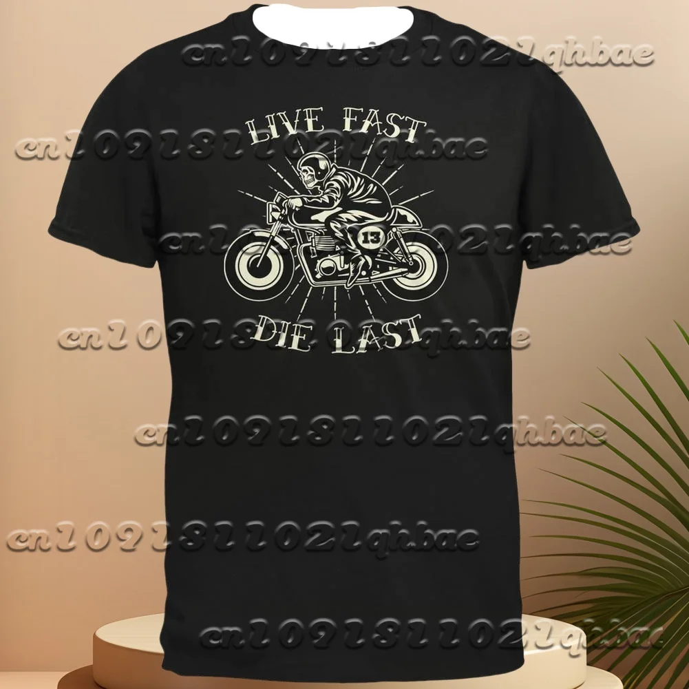 

2025 Men's And Women's Motorcycle Casual Loose Short Sleeved T-Shirt Summer Breathable Quick Drying Short Sleeved T-Shirt