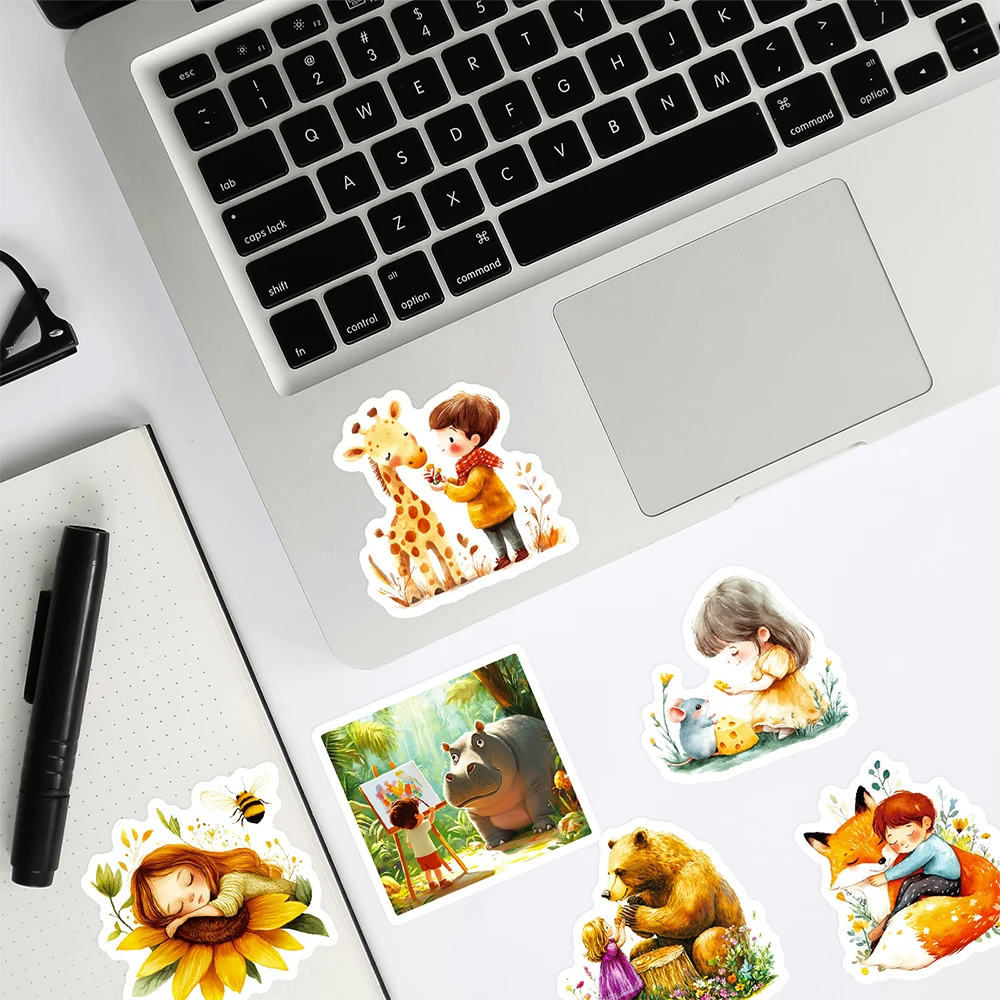 10/30/56 قطعة الكرتون خرافة الغابات ملصقات لطيف الحيوان الكتابة على الجدران الشارات الغيتار الأمتعة الهاتف الكلاسيكية الاطفال لعبة ملصق