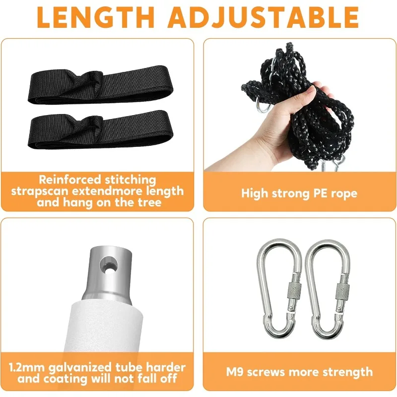 JOYFY 40インチ サウザーツリー スイング 耐荷重700ポンド 900D防水オックスフォード生地 プラットフォームスイングシート 調節可能なロープ付き