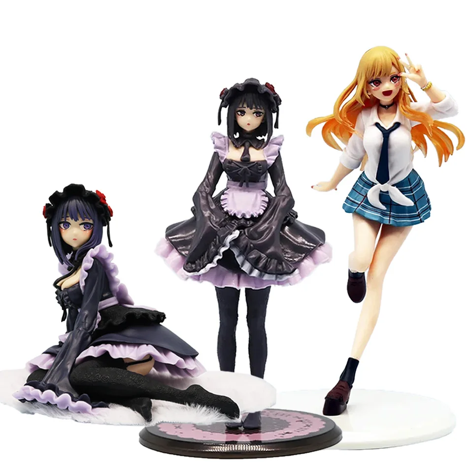Image of 3 Arten My Dress-Up Darling Anime-Figur Schwarzes Dienstmädchen-Outfit Kitagawa Marin Actionfigur Shizuku Kuroe Figurine Sammlungsmodell