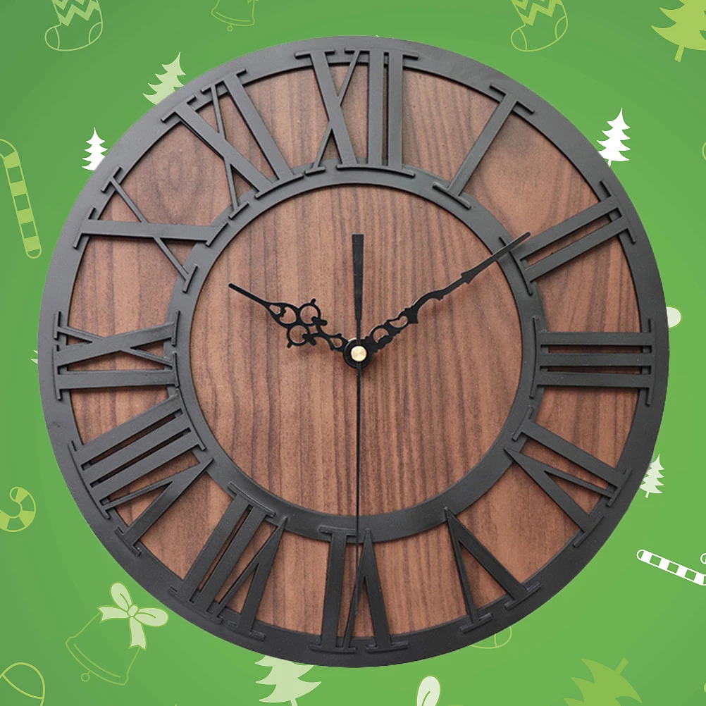 

Creative Roman Number Wall Decorative Hanging Clock For Home Office Bar Retro Chic Wall Hanging Clock No Black