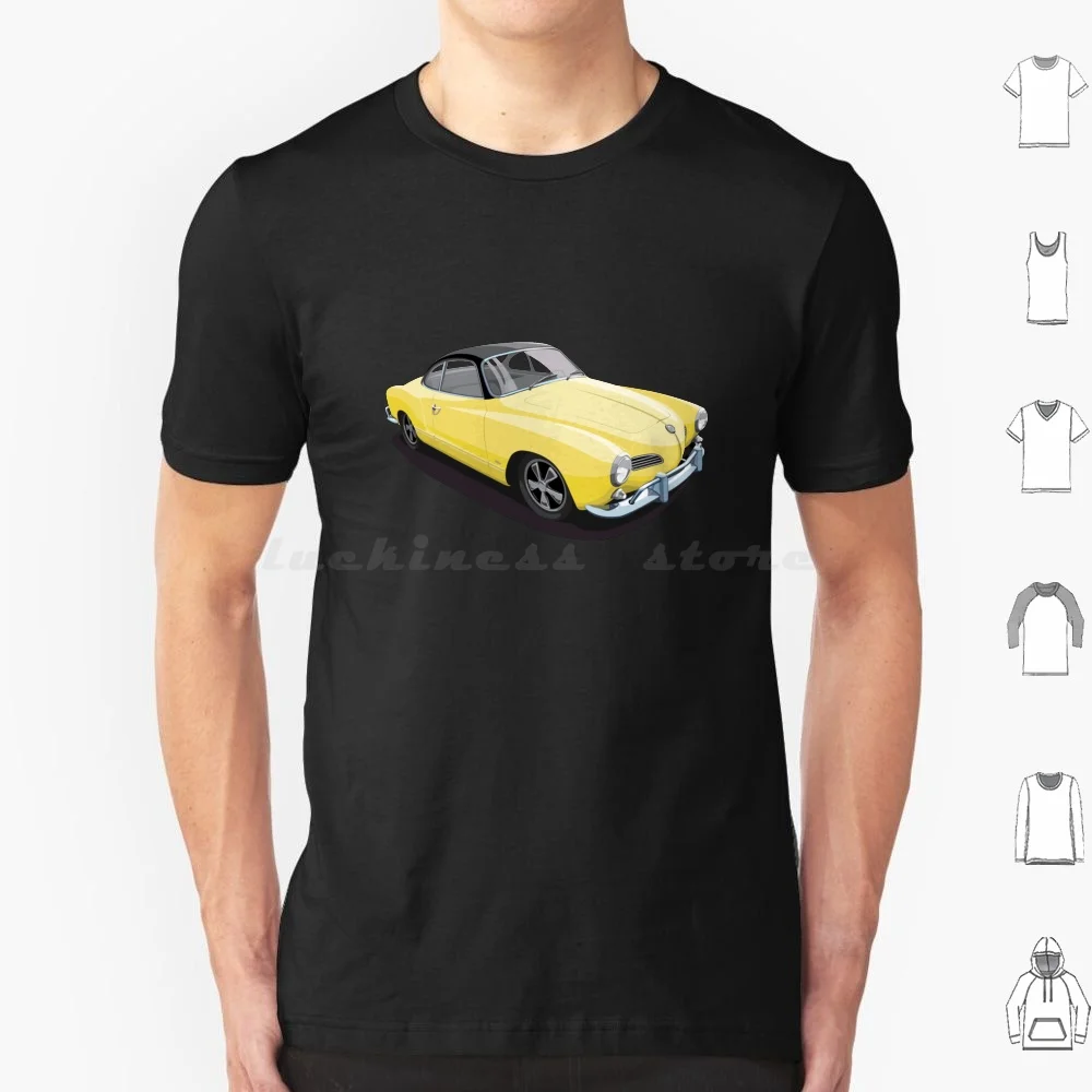 Karmann Ghia In Yellow And Black T Shirt Men Women Kids 6Xl Karmann Ghia 2 Door Coupe German Wolfsburg Veedub Classic Car