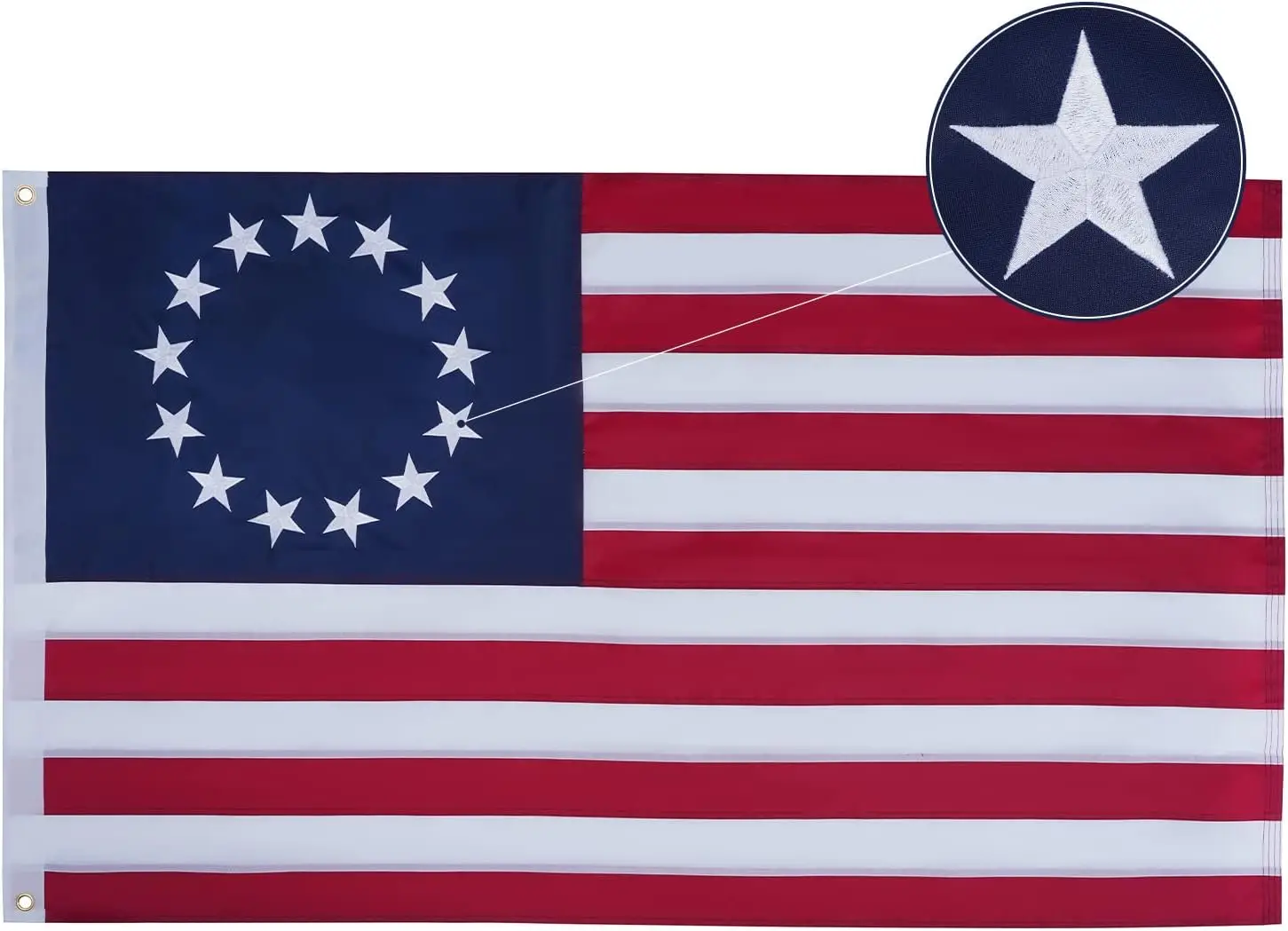 Flagnshow 210D Noly Embroider  Betsy Ross Flag