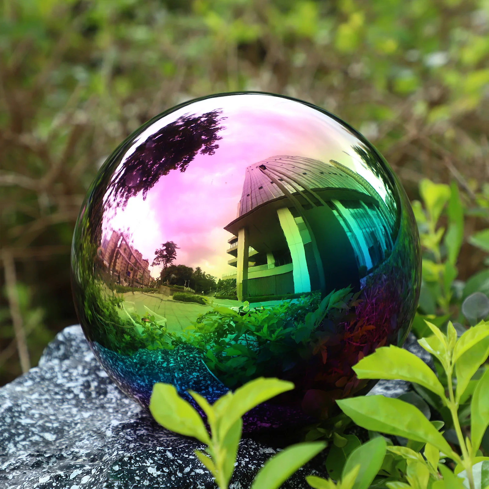 Polished Mirror Ball Decoration Shiny Reflective Globe Outdoor Patio Decor Large Solar Gazing Sphere Home Gift Globe