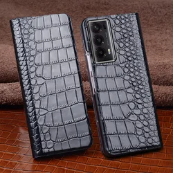 Luxury Genuine Leather Magnet Clasp Phone Cases For Honor Magicv2 Magic V2 VS2 VS Kickstand Holster Cover Case