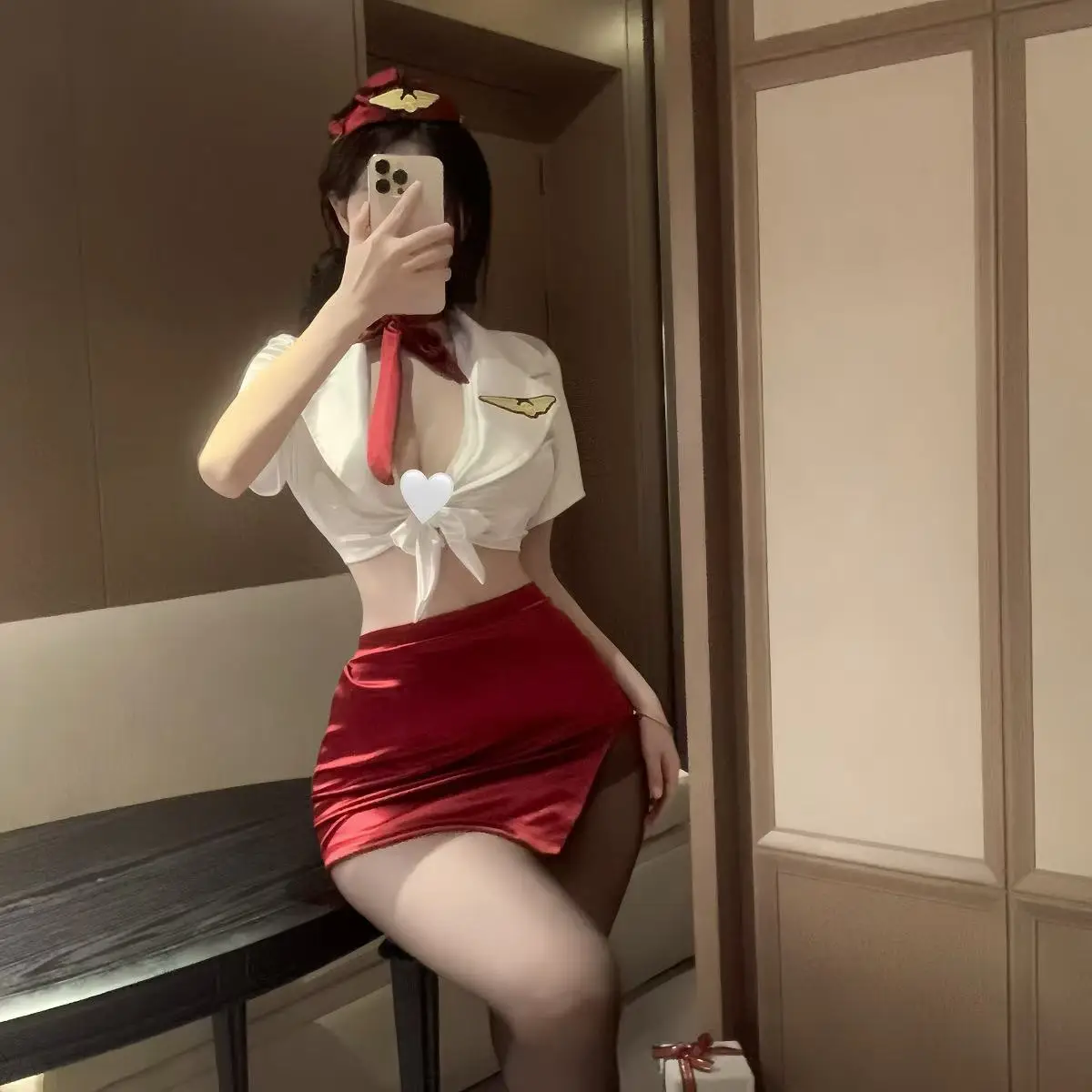 

Cosplay Flight Attendant Uniform Temptation Sexy Passionate Secretary Nightclub Bag Hip Skirt Female Set