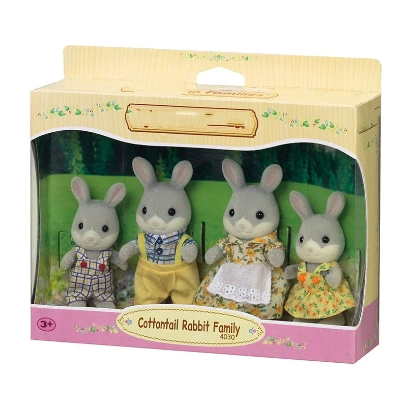 

Genuine Hot Japan Forest Family Anime Figure Cotton Tailed Rabbit Family Cute Set Decoration Birthday Gift Toy