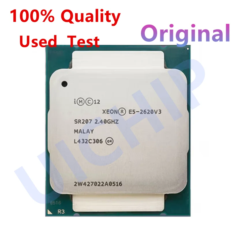 100% Original E5 2620 V3 2.4GHz 6-Core 85W LGA 2011-3 SR207 2620V3 Processor cpu