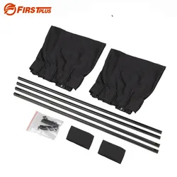 Aluminum Shrinkable Sun Blind Curtain Car Side Window Sun Shade Visor For SUV MPV Truck - Black (Pack of 2)